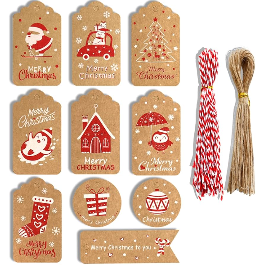 Amazon.co.jp: 【LEISURE CLUB】 クリスマスタグ ギフトタグ